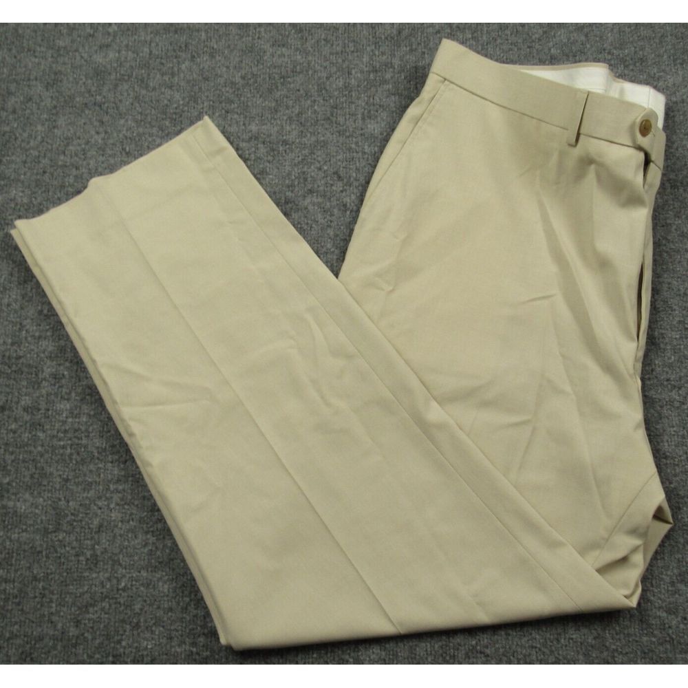Saddlebred Pants Mens 46x32 Dress Pants Light Beige Flat Front